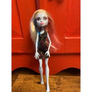 Monster High Skull Shores Abbey Bominable Doll Frankie Stein Dress 1 Earring EUC